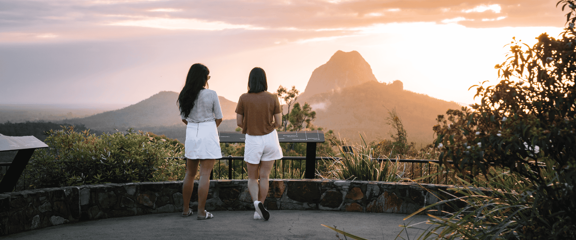 Two girls at a lookout