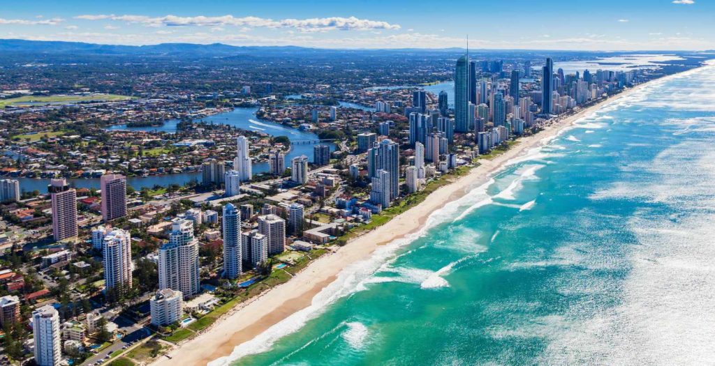 Gold Coast city from sky
