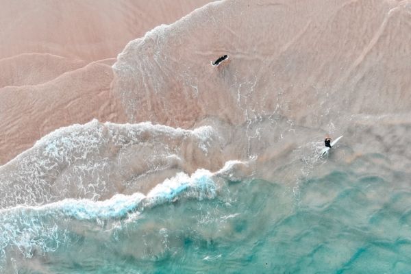 Aerial view of a beach